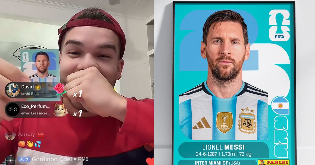 Influencer paraguayo logró la figurita de Messi mediante una cábala viral en TikTok